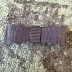 ネイビー リボン型 ヘアアクセサリー　バレッタ