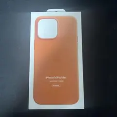 iPhone14 pro max 純正レザーケース　オレンジ