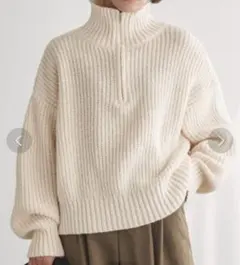 choco closet 片畦モヘアライクハーフジップニットプルオーバー