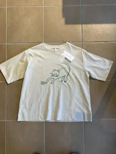 bliss bunch 猫プリント Tシャツ グレージュのサムネイル