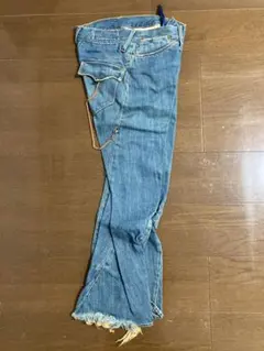 if six was nine laceup flare denim pants - メルカリ