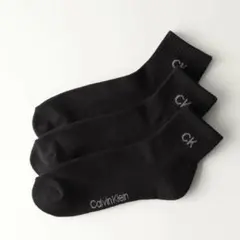 Calvin Klein 23-25cm 3足セット足底パイル ショートソックス