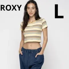 Roxy PLAYFULL TEE ウィメンズ 半袖Tシャツ 丈短め ボーダーL