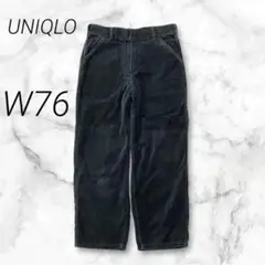 ユニクロ UNIQLO コーデュロイワイドワークパンツ ワイドパンツ 綿100
