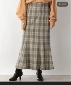 ローリーズファーム　チェックマーメイドスカート
