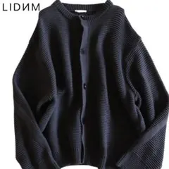 【LIDNM】厚手　3Dニットカーディガン　日本製　灰　M★のサムネイル