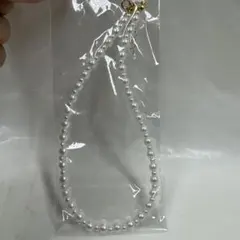 ホワイトパールネックレス ゴールドクラスプ