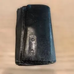 BURBERRY ブラックレザー キーケース