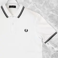 【定番美品✨】 フレッドペリー 半袖ポロシャツ ティップライン 白 黒 Mのサムネイル