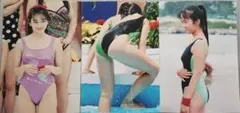 ⑧西田ひかる水泳大会水着写真Lサイズ17枚