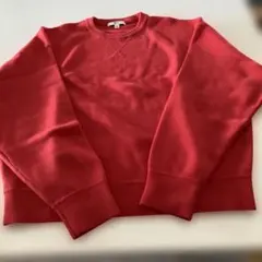ユニクロC スムースコットンクルーネックセーター　レッド14　Lサイズ