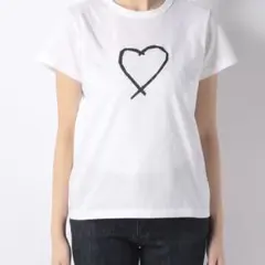 agnes.b ハートプリント 半袖Tシャツ ホワイトのサムネイル