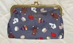 ラデュレ　LADUREE がま口　ポーチ　グレー　マカロン　クマのサムネイル