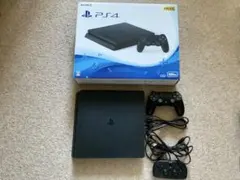 外箱内箱付 PS4 ジェットブラック 500GB コントローラー2台 動作確認済
