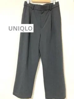 UNIQLO タックワイドパンツ Lサイズ グレー