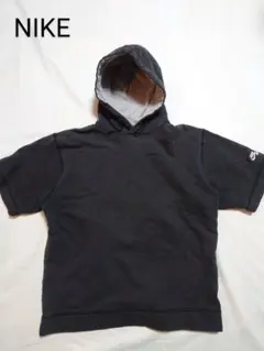 00s ナイキ 半袖スウェット パーカー 刺繍ロゴ フェード