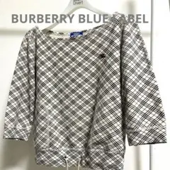 【BURBERRY BLUE LABEL 】ノバチェック 七分袖 M コットン