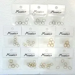 シャレドワ Musee ゴールド/シルバー 中抜きネイルパーツ セット