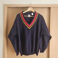 90s 白タグ　old GAP ギャップ　デザインスウェット　vネック　古着