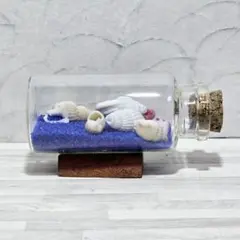 インテリア 置物 海 貝殻 マリン ガラスボトル 雑貨