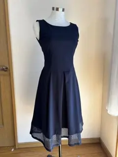 ノースリーブ　ネイビーワンピース　フォーマル