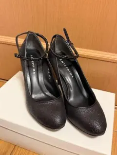値下げ　ANTEPRIMA アンテプリマ ラメ パンプス 22.5cm ブラックのサムネイル