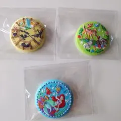 ディズニー刺繍缶バッジ　3点セット