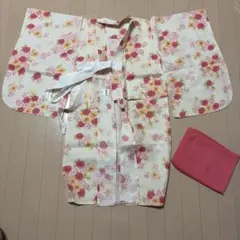 花柄浴衣・赤帯付き