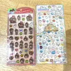 【2枚セット】モンチッチ うるちゅるポップシール　ジュエルプチドロップシール　2