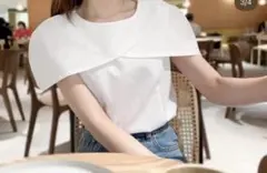 ENEU eneu ハンナミ　ホワイト　半袖　ブラウスのサムネイル