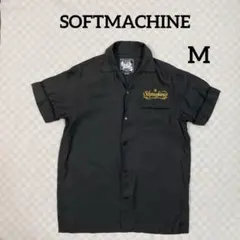 SOFTMACHINE ソフトマシーン　オープンカラーシャツ　ブラック　M 刺繍のサムネイル