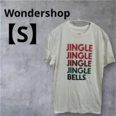 Wondershop 【S】 ワンダーショップ　ロゴプリント　半袖Tシャツ 白