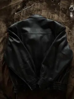 ジャケット・アウター 90s archive   Leather Jacket 希少 90s Giorgio Armani Archive レザージャケット ブルゾン ブラウン