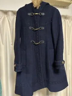 axes femmeネイビー ダッフルコートフード付き