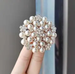 【限定3点】パール ブローチ コサージュ