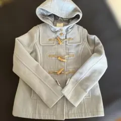 ダッフルコート　ブルーグレー　難あり　S 150 キッズ　レディース　earth