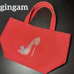 gingam ギンガム スワロフスキー トートバッグ 帆布 赤 レッド - メルカリ 新品未使用gingamギンガムトートバッグレッドスワロフスキー
