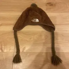 ノースフェイス　帽子　ニット　ボアキャップ　ブラウン