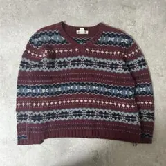 00s EddieBauer Nordic CottonKnit V-neckのサムネイル