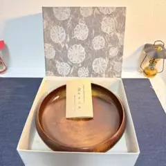 長野県南木曽 釜野原工芸 菓子器 木曽ろくろ細工 天然木 くり抜き 伝統工芸