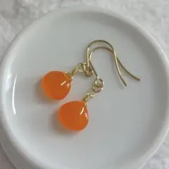 【63】天然石　ジェード　マロン　ピアス