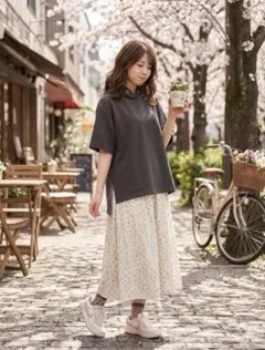 GLOBALWORK 半袖 フーディー パーカー ダークグレーのサムネイル