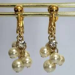 イヤリング パール 金属アレルギー対応 ゴールド スワロフスキー 【44】