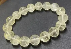天然石】レモンクォーツの透明感ブレスレット 17mm 【新品、未使用 