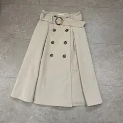 【美品】ダズリン　トレンチ風ミディスカート　ミディアムスカート　フレアスカート