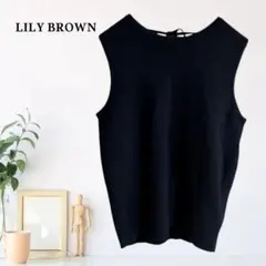 zB1396【F】LILY BROWN トップス レースレイヤードニットのサムネイル