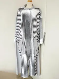 萌　MOYURU モユル　長袖ロングワンピース　グレー系　切替　Ｌ　ゆったり 2026年最新】萌 MOYURU ワンピースの人気アイテム - メルカリ