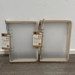 A5 6リングファイル シール帳 バインダー 2点