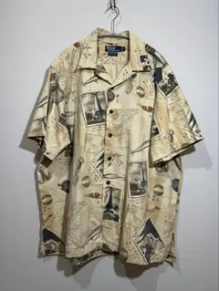 90s Ralph Lauren Shirt IMPORTED SILK 複葉機 - メルカリ