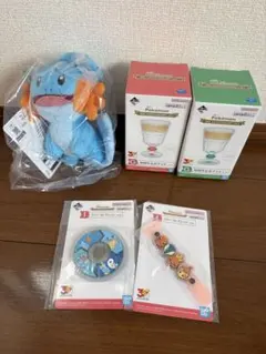 ポケモン 30周年1番くじ チコリータ、ミズゴロウ、グラス セット